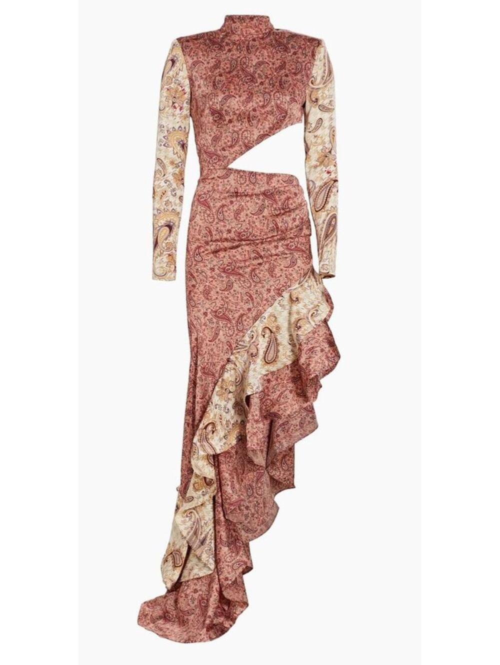Bronx and Banco women’s Nadia cutout gown Multi color rose size 2 XS